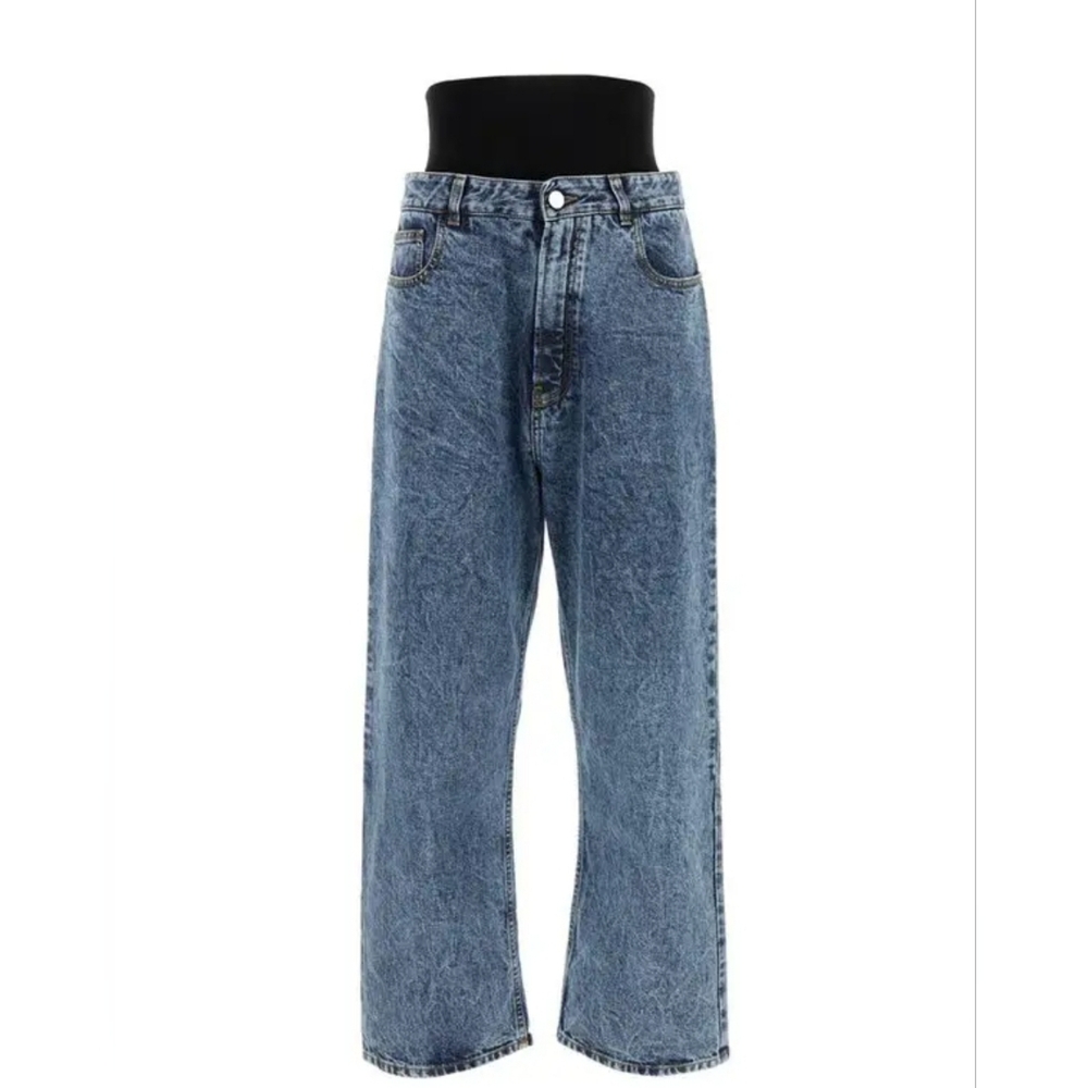 New Vanilla Star Women's High Rise Wide Leg Blue Jeans